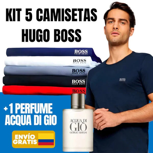 Kit 5 Camisetas Hugo Boss